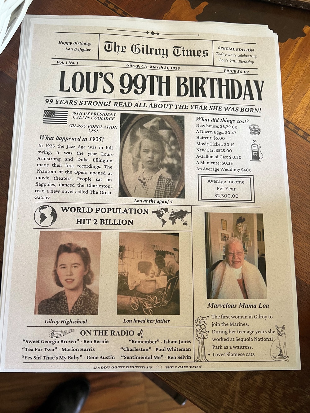 U.S. Marines celebrate retired Marine Corps Cpl. Lou 'Mama Lou' Keller's 99th birthday