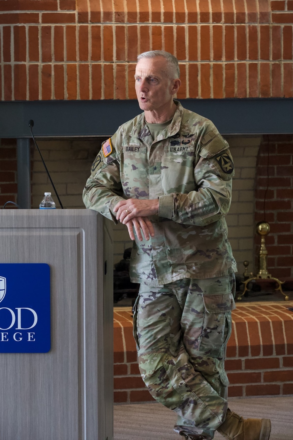 Bailey, Brunell Talk Character with Hood College ROTC Cadets