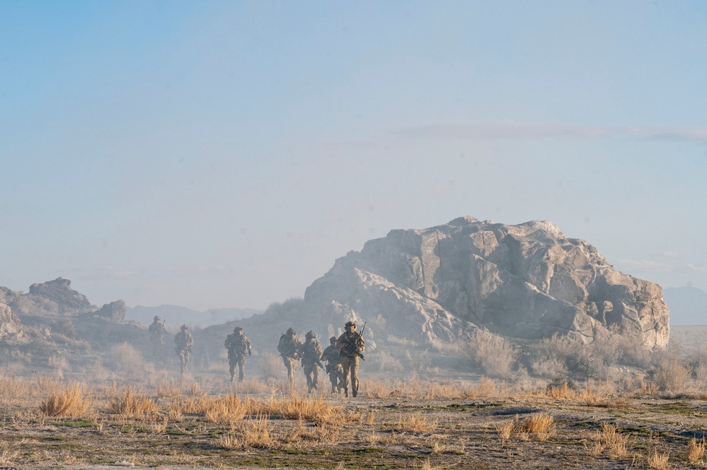 Special Tactics Airmen conduct a direct-action training mission during Emerald Warrior 24 (EW24)