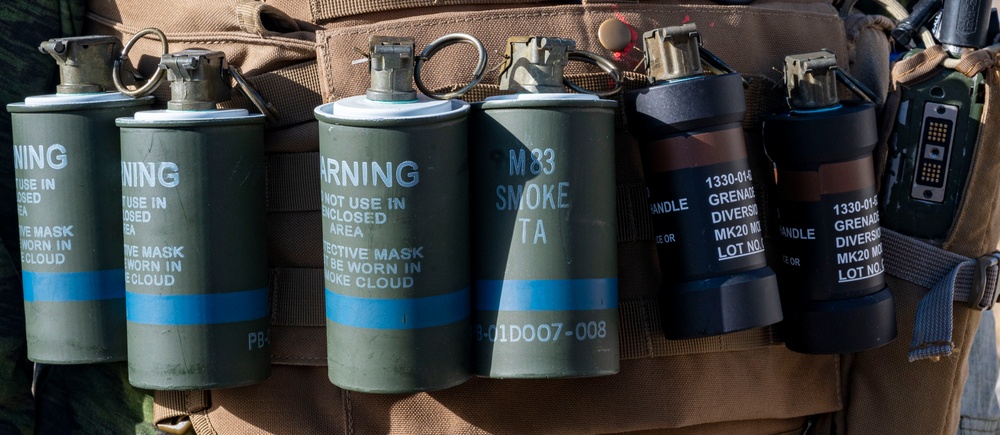 Special Tactics Airmen conduct a direct-action training mission during Emerald Warrior 24 (EW24)