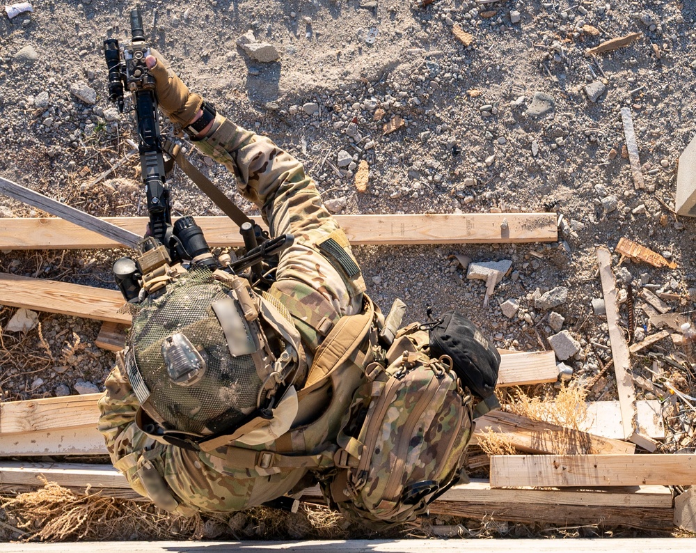 Special Tactics Airmen conduct a direct-action training mission during Emerald Warrior 24 (EW24)