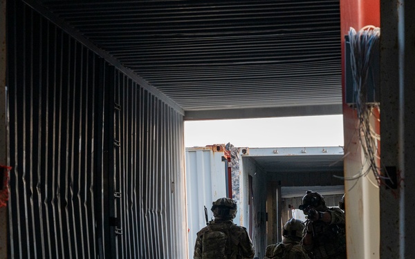 Special Tactics Airmen conduct a direct-action training mission during Emerald Warrior 24 (EW24)