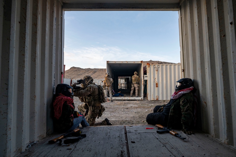 Special Tactics Airmen conduct a direct-action training mission during Emerald Warrior 24 (EW24)