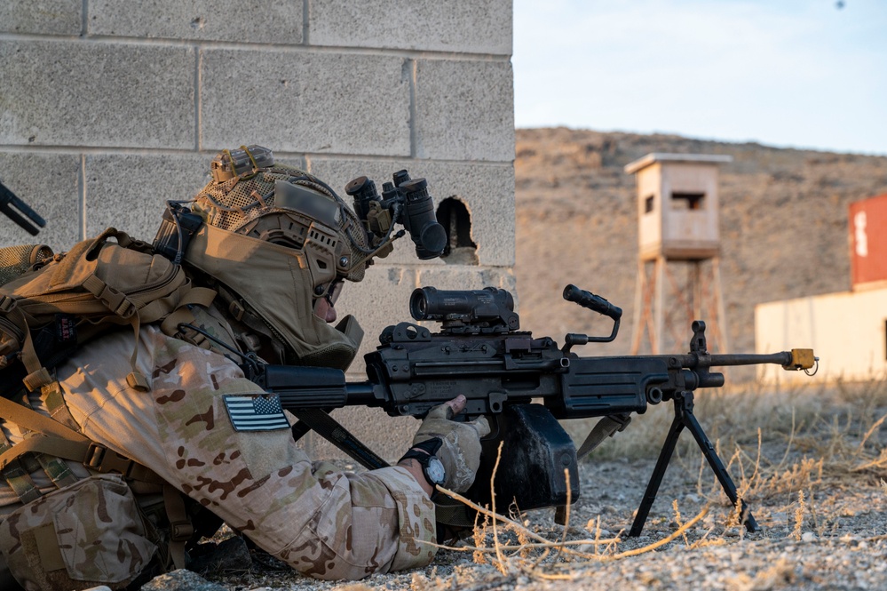 Special Tactics Airmen conduct a direct-action training mission during Emerald Warrior 24 (EW24)