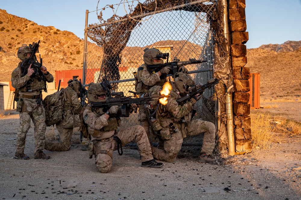 Special Tactics Airmen conduct a direct-action training mission during Emerald Warrior 24 (EW24)