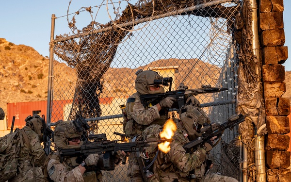 Special Tactics Airmen conduct a direct-action training mission during Emerald Warrior 24 (EW24)