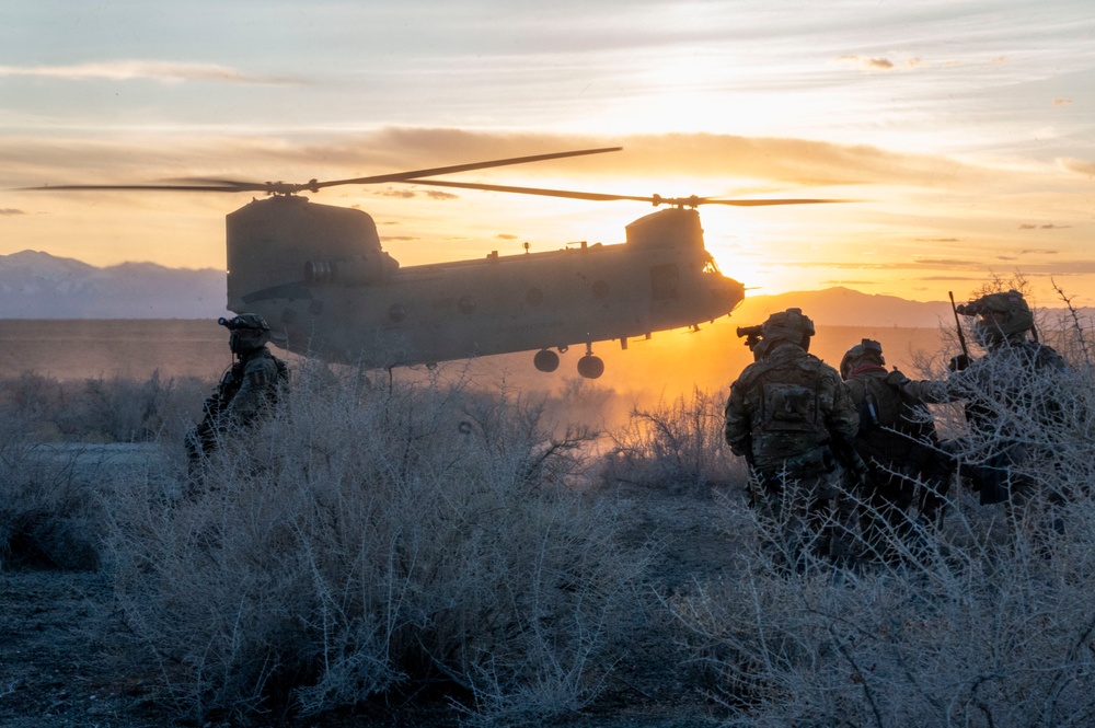 Special Tactics Airmen conduct a direct-action training mission during Emerald Warrior 24 (EW24)