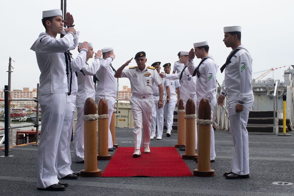 Indian Navy leadership visit USS Gerald R. Ford (CVN 78)