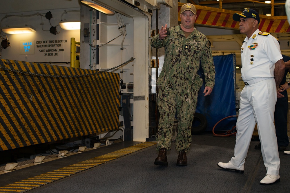 Indian Navy leadership visit USS Gerald R. Ford (CVN 78)