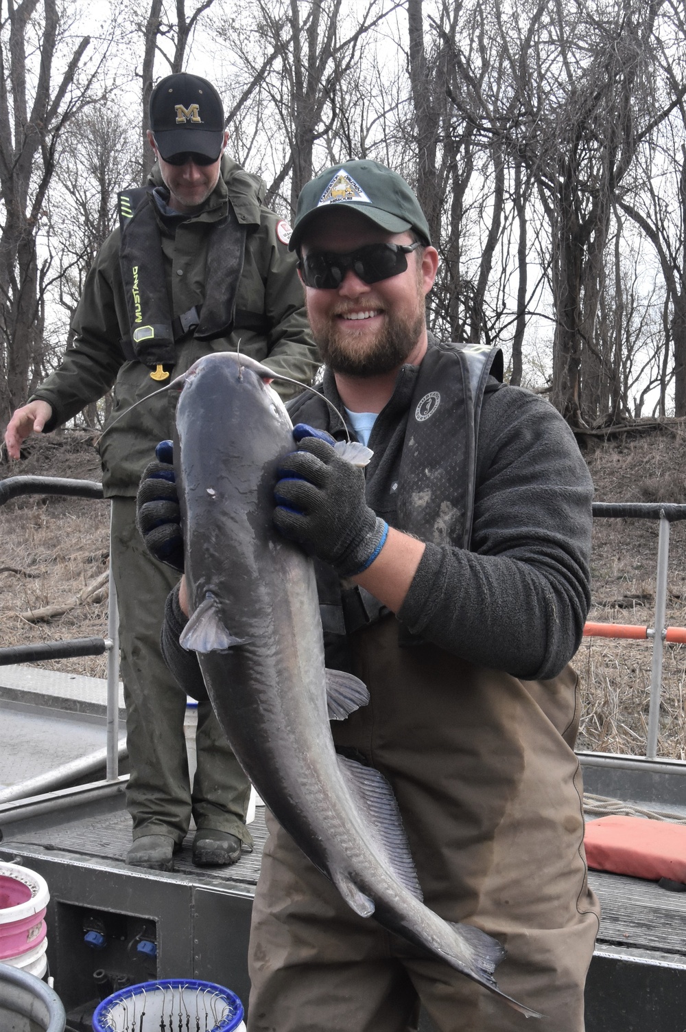 Fish sampling on the Mississippi River