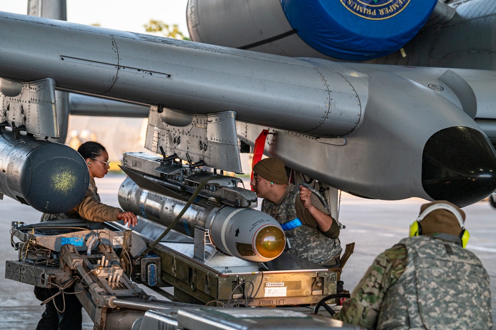 Ready Tiger 24-1: Airmen load munitions onto A-10C Thunderbolt II