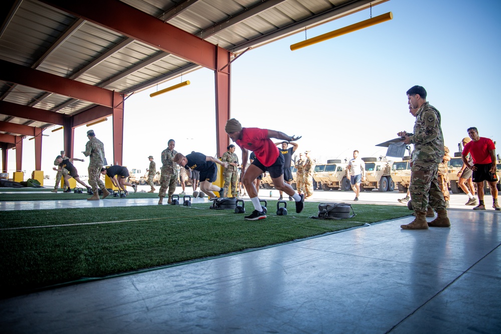 Nevada State Partners from Fiji and Tonga Participate in the ACFT during 2024 Nevada National Guard Best Warrior Competition