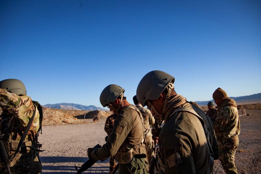 Nevada State Partners from Fiji and Tonga Participate in Weapons and Marksmanship during 2024 Nevada National Guard Best Warrior Competition