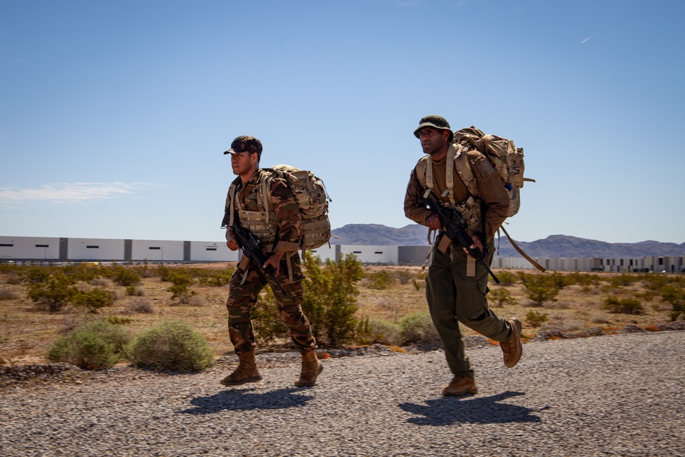 Nevada State Partners from Fiji and Tonga Participate in Ruck March during 2024 Nevada National Guard Best Warrior Competition
