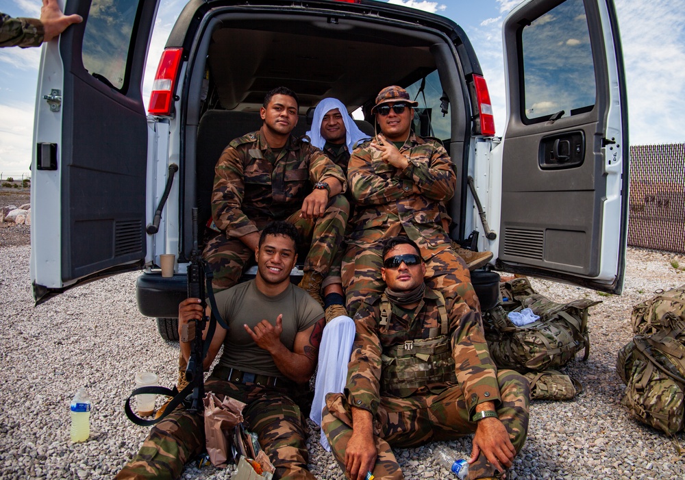 Nevada State Partners from Tonga Pose for Group Photo during 2024 Nevada National Guard Best Warrior Competition