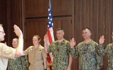 US Navy Band Re-Enlistment Ceremony