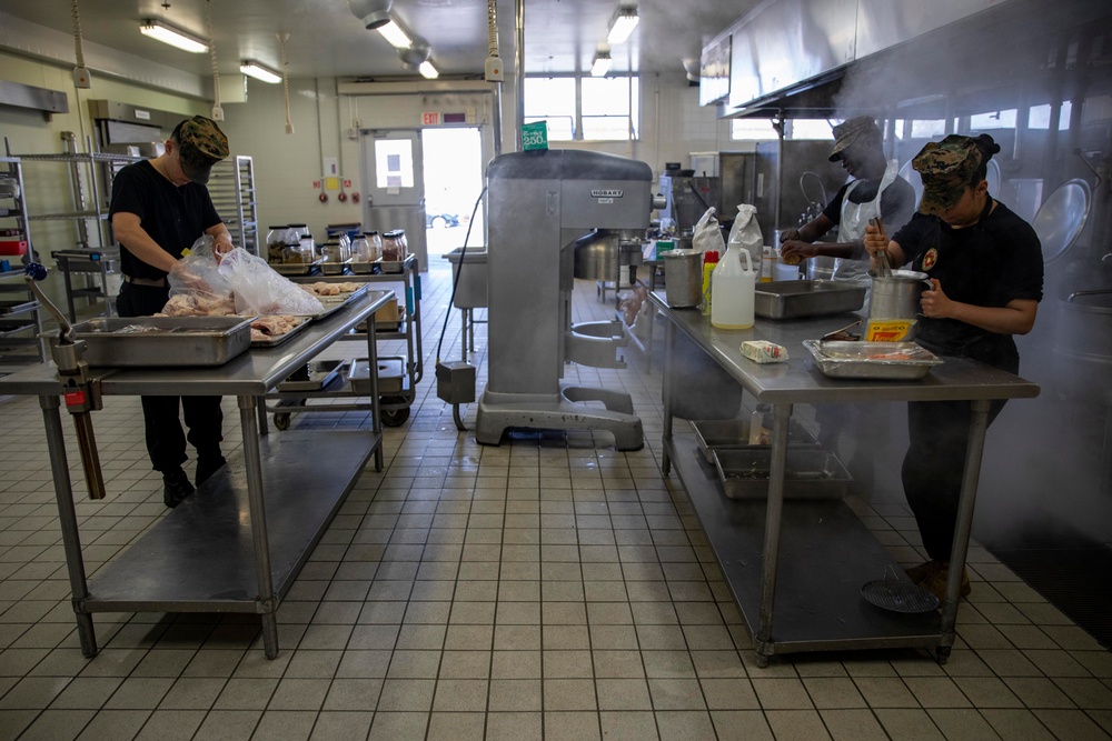 U.S. Marines compete in Chef of the Quarter at Marine Corps Air Station Iwakuni