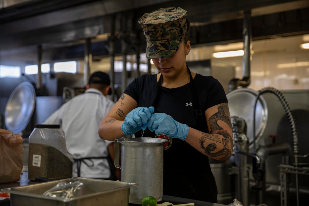 U.S. Marines compete in Chef of the Quarter at Marine Corps Air Station Iwakuni