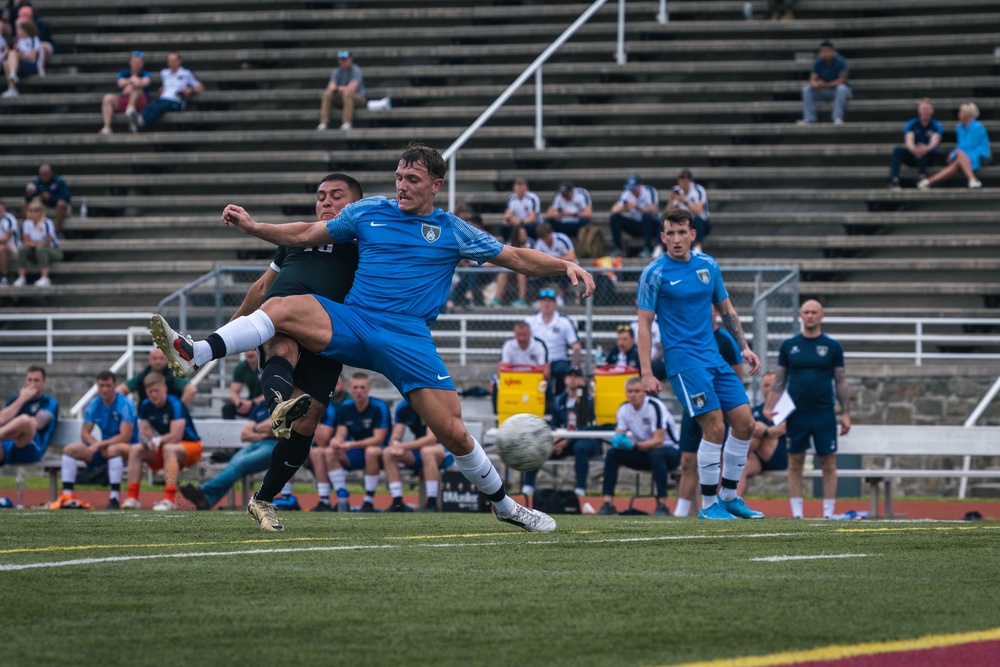U.S. Marines Compete Against the Royal Marines During the 2024 Virginia Gauntlet Soccer Match