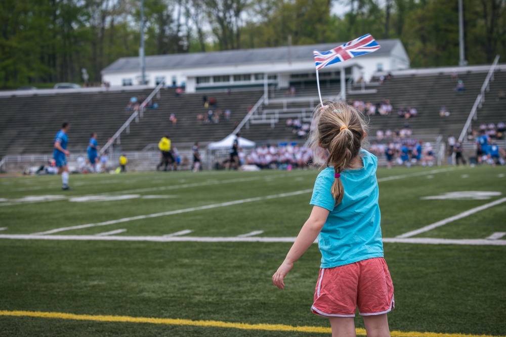 U.S. Marines Compete Against the Royal Marines During the 2024 Virginia Gauntlet Soccer Match
