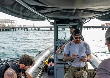 Sailors From Explosive Ordnance Disposal Mobile Unit Six Conduct Port Operations in Djibouti
