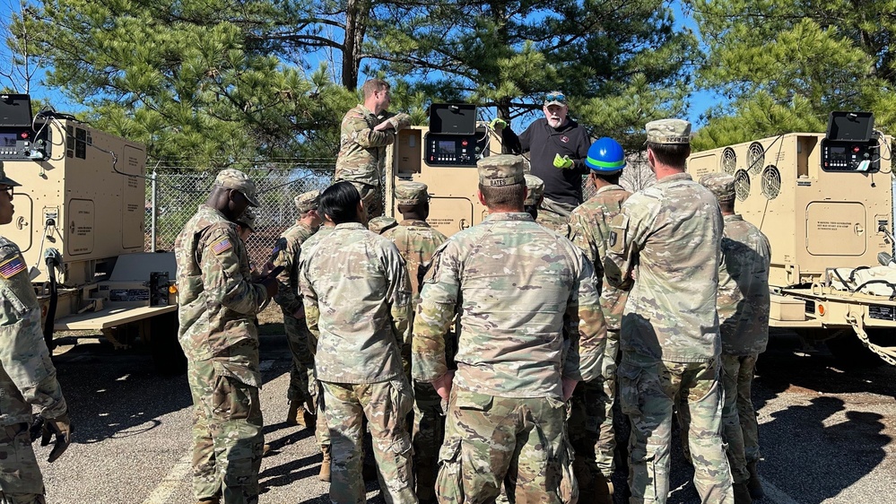 The U.S. Army Medical Test and Evaluation Activity conducts a customer test of the advanced medium power source microgrid system