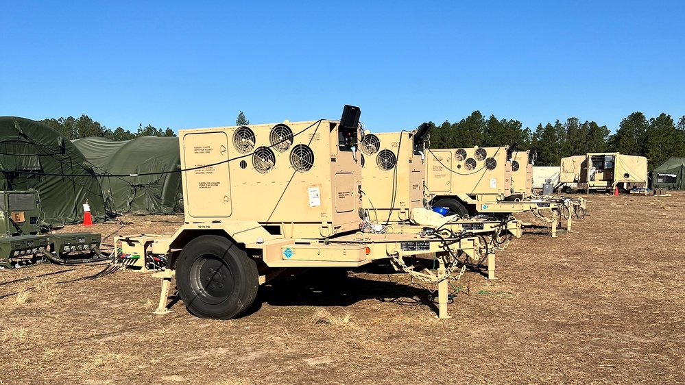 The U.S. Army Medical Test and Evaluation Activity conducts a customer test of the advanced medium power source microgrid system