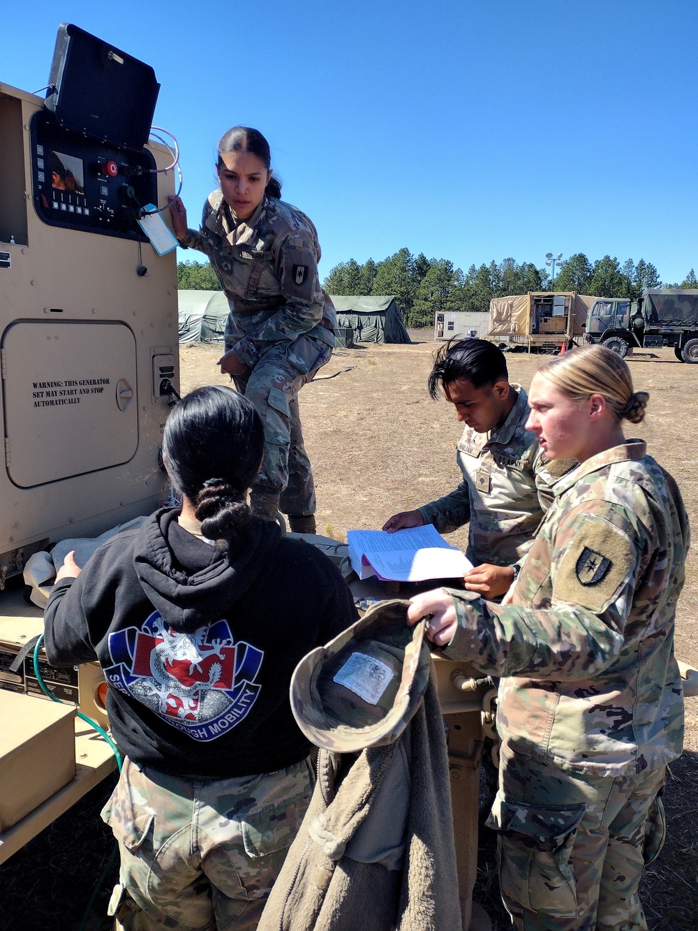 The U.S. Army Medical Test and Evaluation Activity conducts a customer test of the advanced medium power source microgrid system