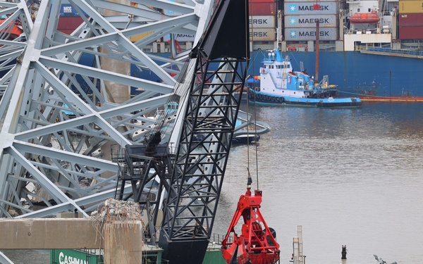 Wreckage removal operations continue at Key Bridge Response
