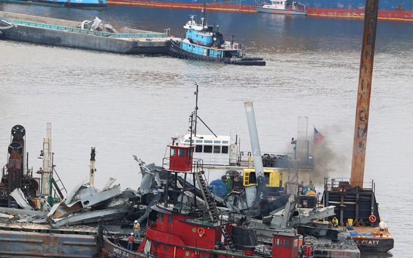 Wreckage removal operations continue at Key Bridge Response