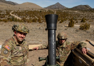 Montana and Idaho Soldiers combine efforts during mortar live fire