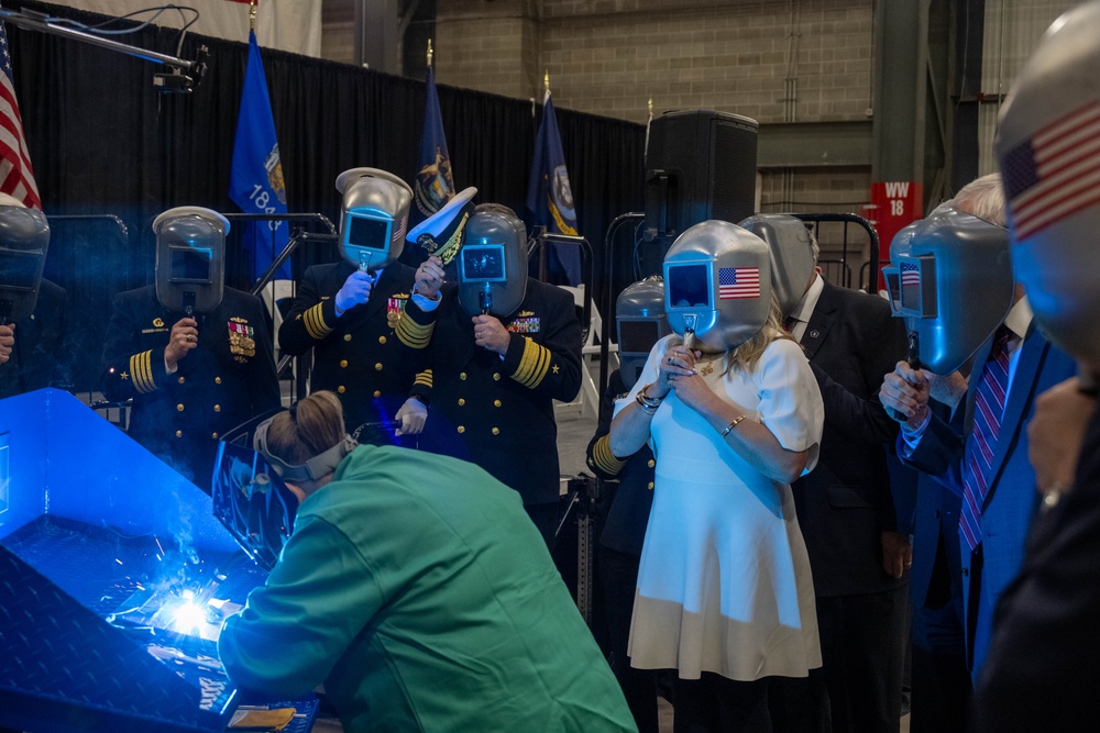 CNO Franchetti Attends the Keel Laying of the USS Constellation (FFG 62)