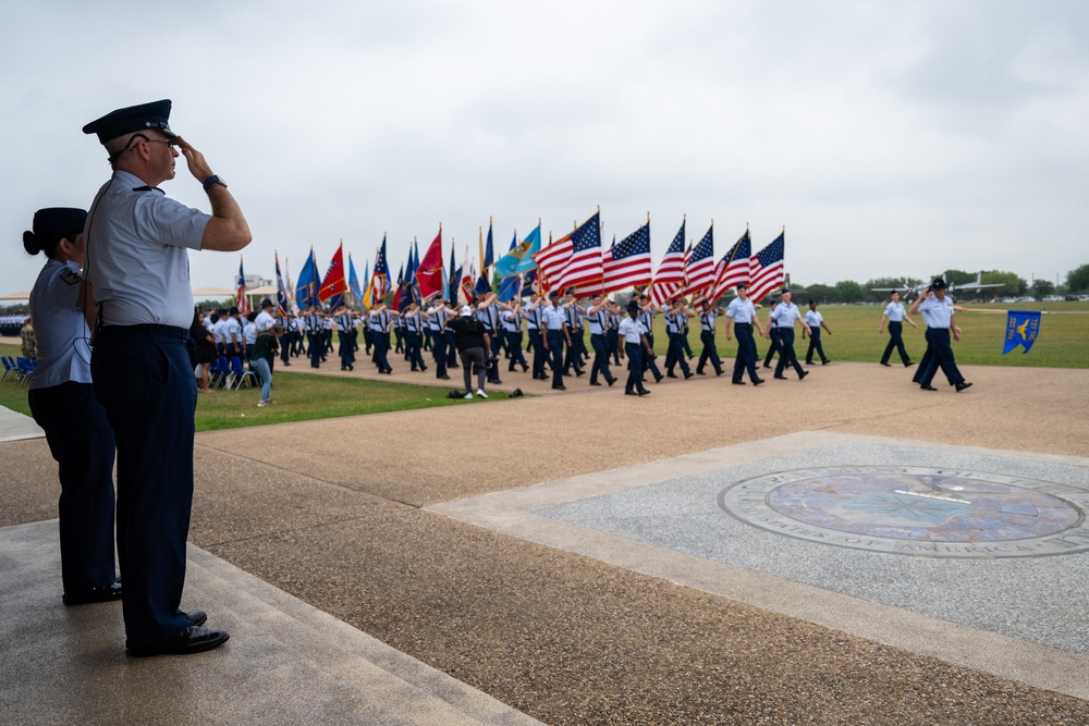 JBSA Commander Brig Gen Driggers speaks at BMT Graduation