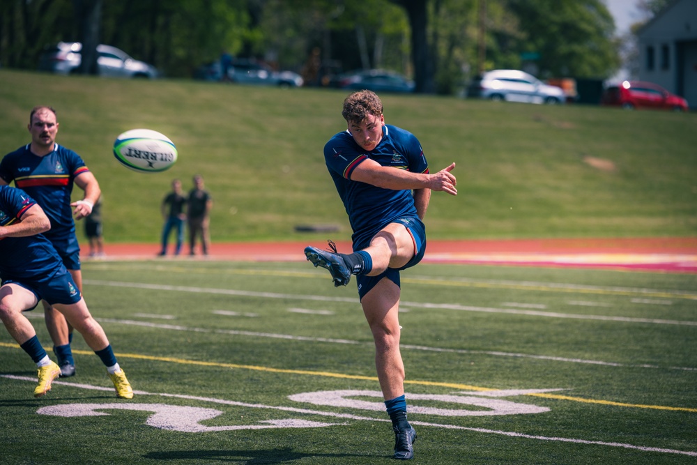 U.S. Marines and the Royal Marines Compete in a Rugby Match During the 2024 Virginia Gauntlet