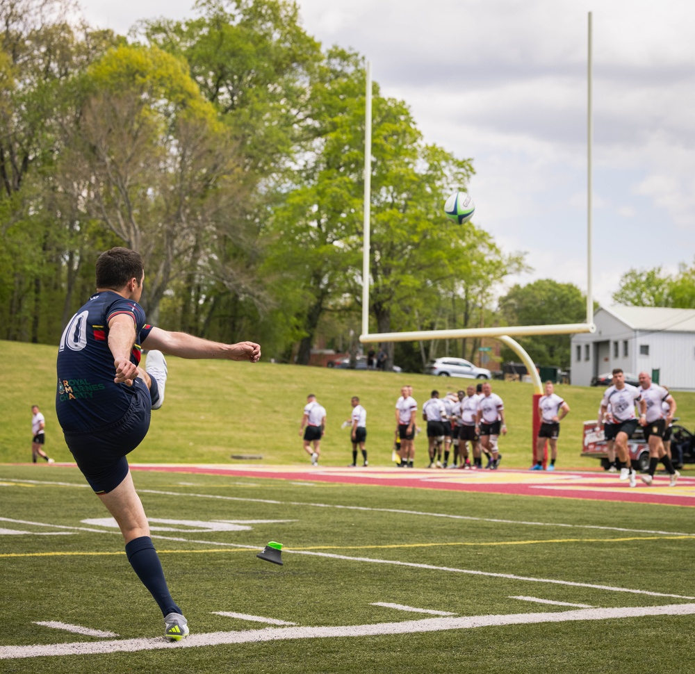 U.S. Marines and the Royal Marines Compete in a Rugby Match During the 2024 Virginia Gauntlet
