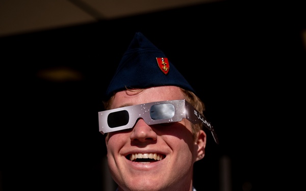 Coast Guard Academy Cadets observe Eclipse 2024