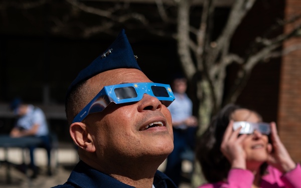Coast Guard Academy Cadets observe Eclipse 2024