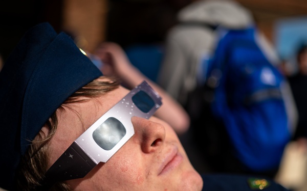 Coast Guard Academy Cadets observe Eclipse 2024