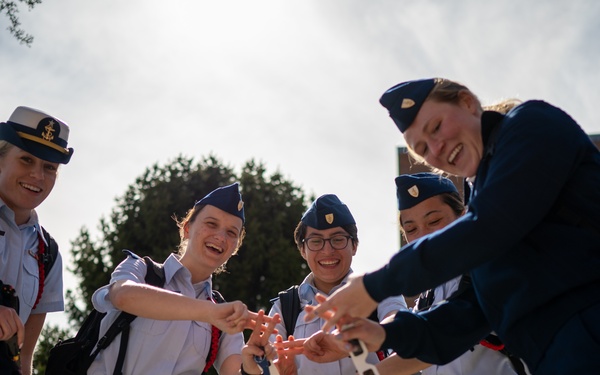 Coast Guard Academy Cadets observe Eclipse 2024