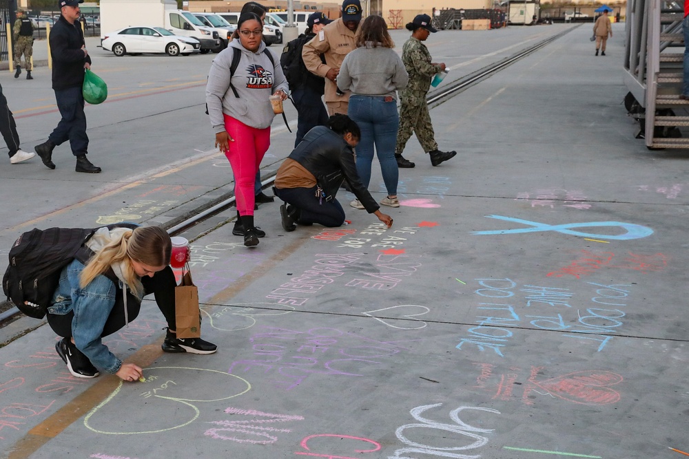 Abraham Lincoln hosts a SAPR Awareness Chalk Walk