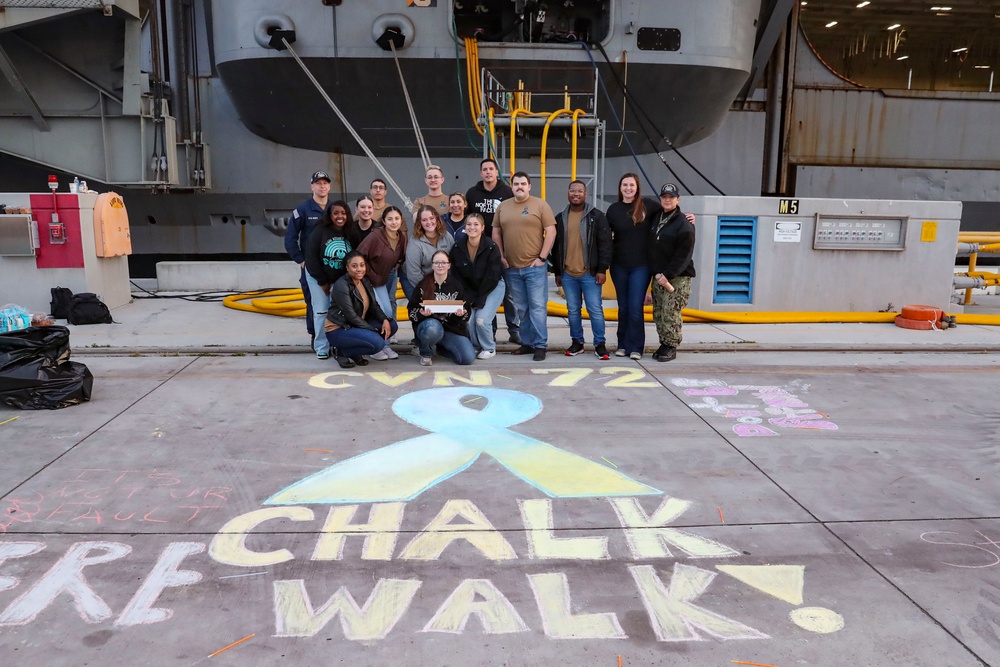 Abraham Lincoln hosts a SAPR Awareness Chalk Walk