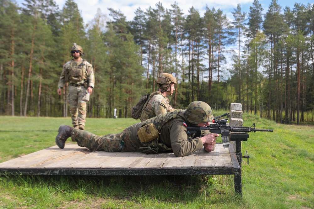 NATO troops fire M4A1 carbine platform