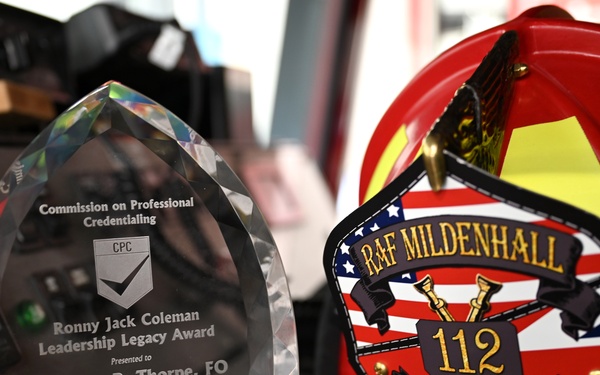 RAF Mildenhall firefighter becomes first British ‘Ronny Jack Coleman Leadership Legacy Award’ recipient