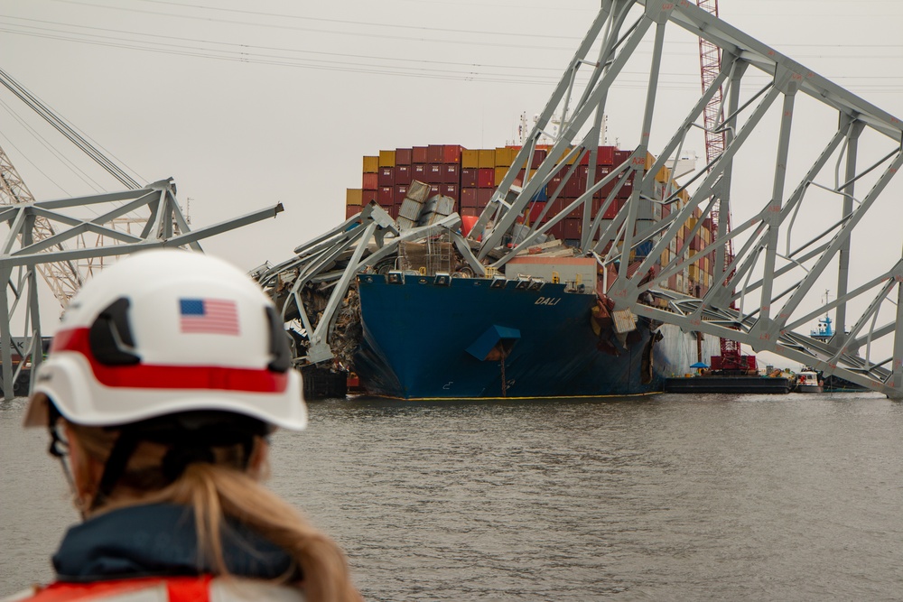 Salvage crews continue to remove wreckage from the Francis Scott Key Bridge