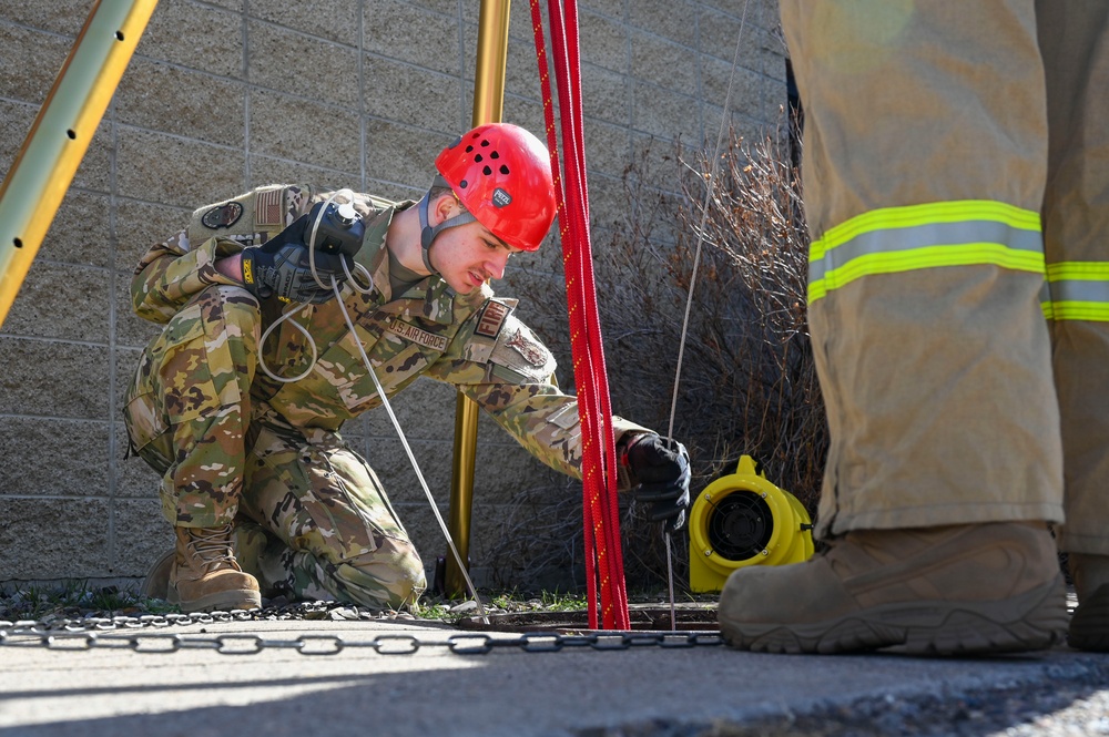 341 CES firefighters hone confined space rescue skills
