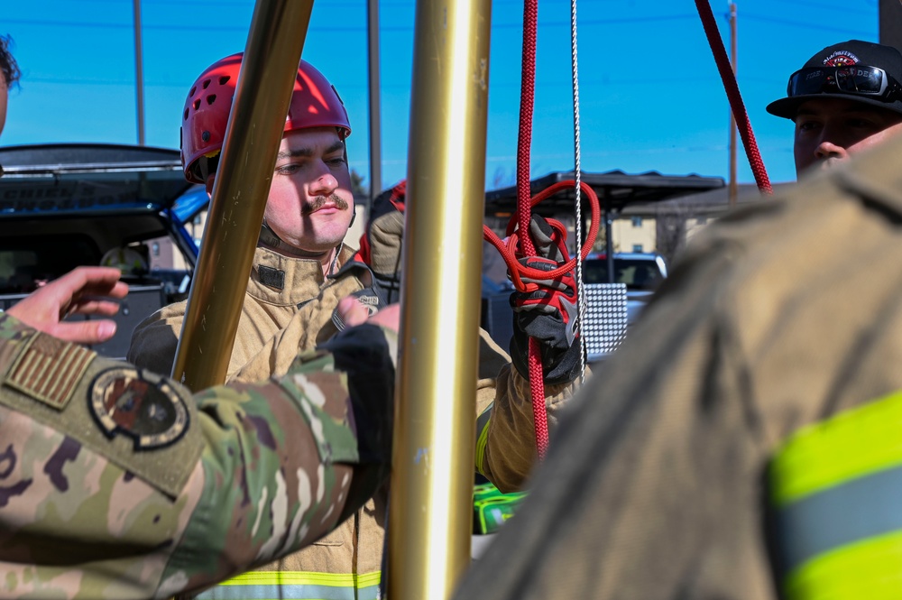 341 CES firefighters hone confined space rescue skills