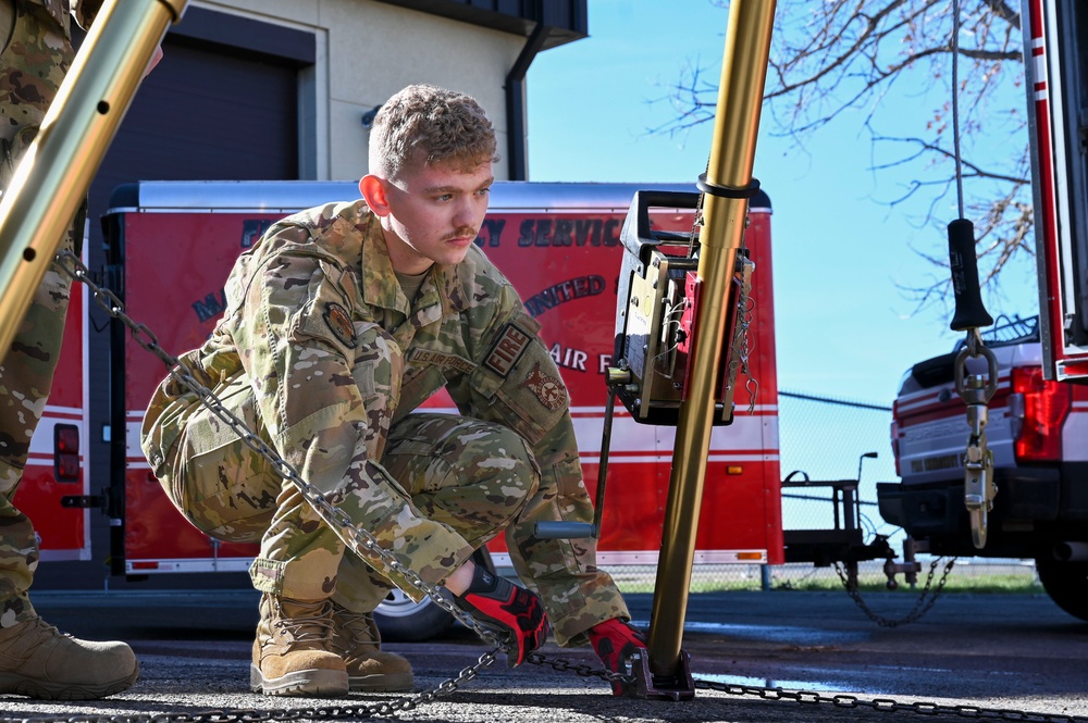 341 CES firefighters hone confined space rescue skills