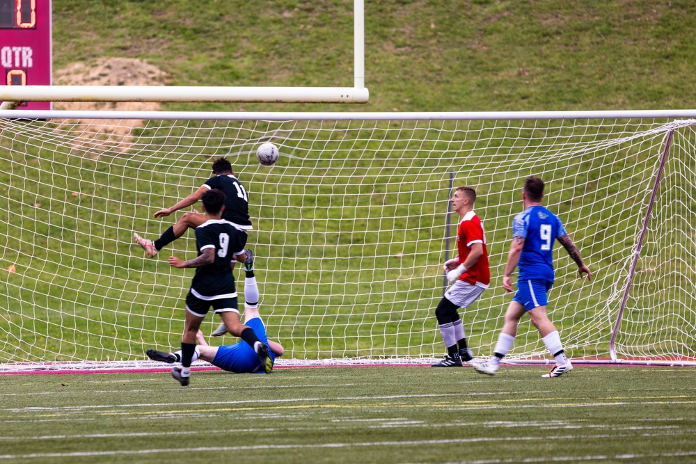 U.S. Marines Compete Against the Royal Marines During the 2024 Virginia Gauntlet Soccer Match