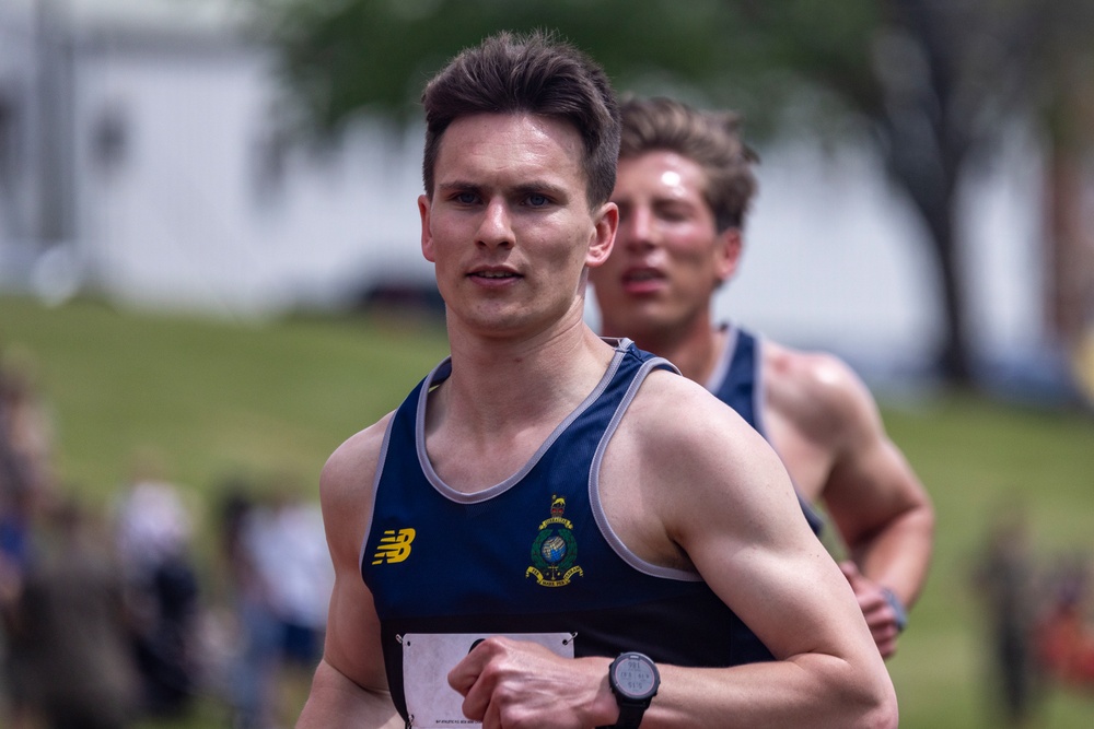 U.S. and Royal Marines compete in a track and field event during the 2024 Virginia Gauntlet