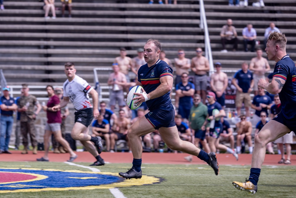 U.S. Marines and the Royal Marines Compete in a Rugby Match During the 2024 Virginia Gauntlet